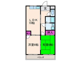 グリ－ンメモリアパ－ト２の物件間取画像